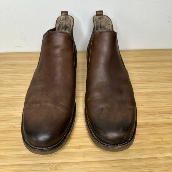 John Varvatos USA Leather Chelsea Boots Men\'s 11 M Brown‎ Pull On main image 5